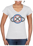 T-Shirt Femme Col V Blanc